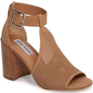Steve Madden Brown Perforated Heels